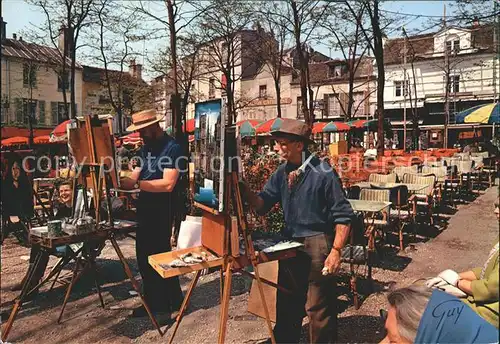 Kunsthandwerk Malerei Paris Montmartre Place du Tertre Kat. Handwerk