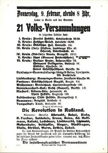 Politik Geschichte 21. Volks Versammlung Revolution Russland 7. Februar 1905 Kat. Politik und Geschichte