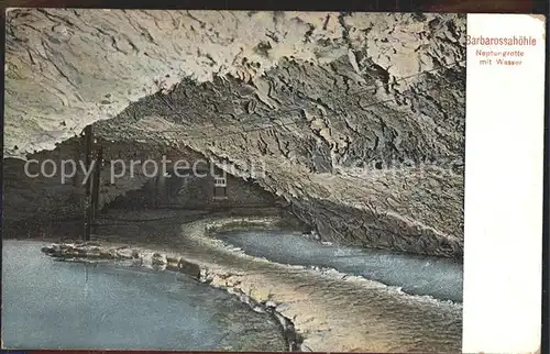 Hoehlen Caves Grottes Barbarossahoehle Neptungrotte mit Wasser Kat. Berge