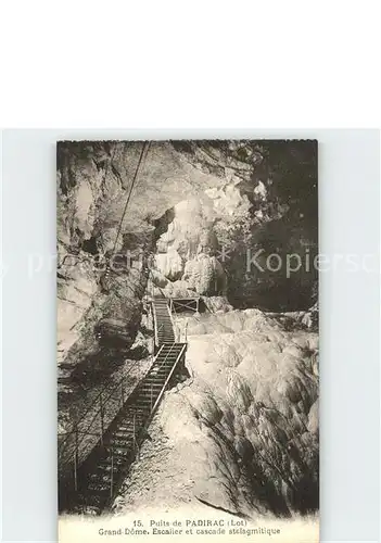 Hoehlen Caves Grottes Padirac Grand Dome Cascade Stalagmitique Kat. Berge