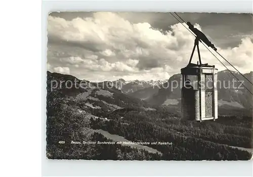 Seilbahn Sonderdach Bezau Hochkuenzelspitze Kanisfluh  Kat. Bahnen