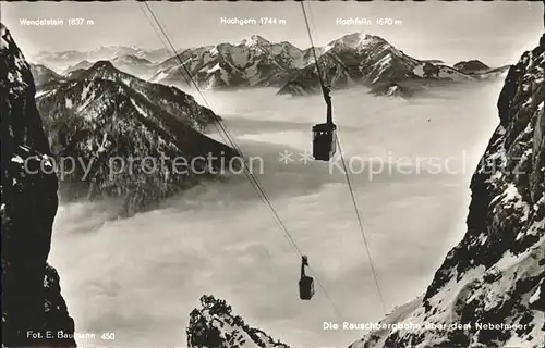 Foto Baumann E. Nr. 450 Rauschberg Seilbahn Nebelmeer  Kat. Fotografie