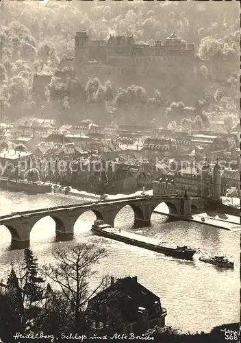 Foto Popp Nr. 368 Heidelberg Schloss Alte Bruecke  Kat. Fotografie