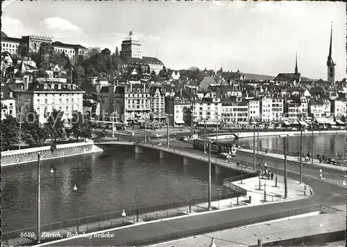 Strassenbahn Zuerich Bahnhofbruecke  Kat. Strassenbahn