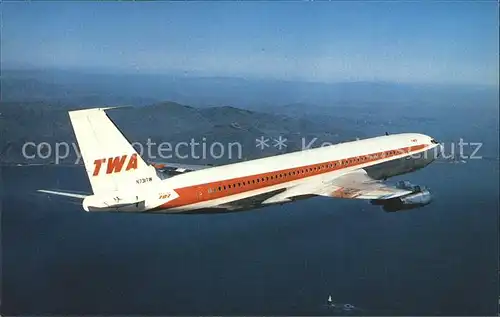 Flugzeuge Zivil TWA Trans World Airlines Boeing 707 Kat. Airplanes Avions