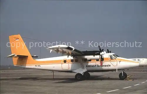 Flugzeuge Zivil Airfast Indonesia DeHavilland DHC 6 PK OCL Kat. Airplanes Avions