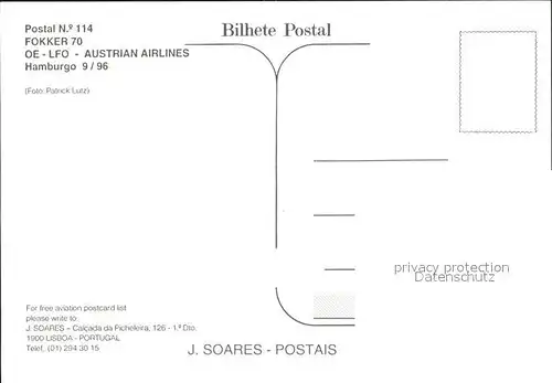 Flugzeuge Zivil Austrian Airlines Fokker 70 OE LFO  Kat. Airplanes Avions