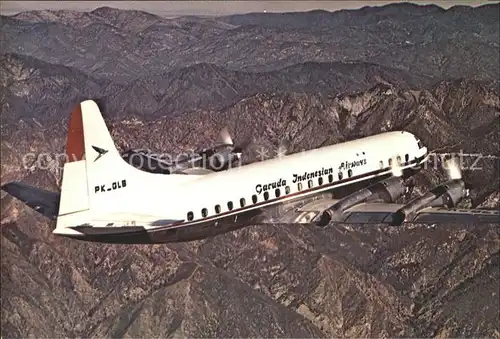 Flugzeuge Zivil Garuda Indonesian Airways Lockheed L 188C Electra  Kat. Airplanes Avions