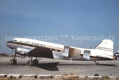 Flugzeuge Zivil Derby Airways Cargo Douglas DC 3 G AKJH C n 13164 Kat. Airplanes Avions