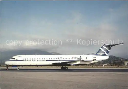 Flugzeuge Zivil Compagnie Corse Mediterranee Fokker 100 F GMPG  Kat. Airplanes Avions