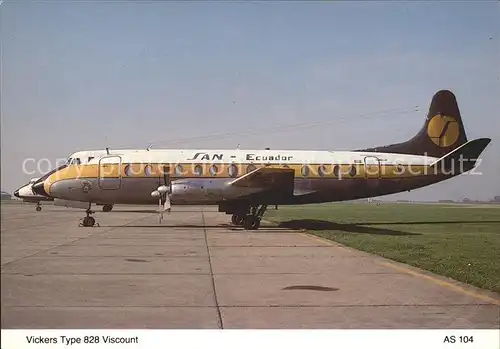 Flugzeuge Zivil SAN Ecuador Airlines Vickers Type 828 Viscount HC ATV  Kat. Airplanes Avions