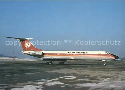 Flugzeuge Zivil Aviogenex Tupolev 134A YU AHY  Kat. Airplanes Avions