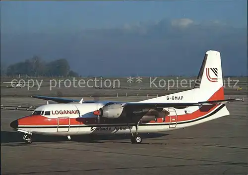 Flugzeuge Zivil Loganair Fokker F 27 200 G BMAP cn 10302 Kat. Airplanes Avions