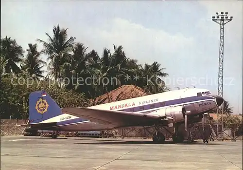 Flugzeuge Zivil Mandala Airlines Douglas DC 3 PK VDM cn 9551 Kat. Airplanes Avions