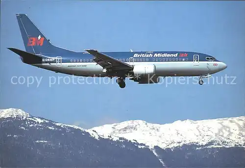 Flugzeuge Zivil British Midland Boeing 737 3Q8 G OBMP  Kat. Airplanes Avions