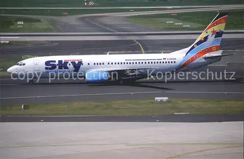 Flugzeuge Zivil German Sky Airlines B 737 883 D AGSA c n 28323 Kat. Airplanes Avions