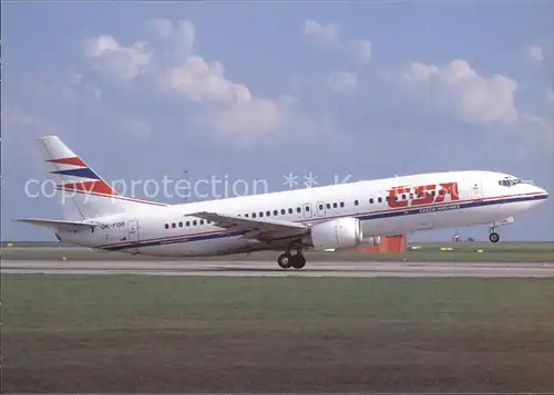 Flugzeuge Zivil CSA Czech Airlines Boeing 737 45S OK FGR c n 28477 3131 Kat. Airplanes Avions