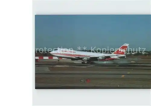 Flugzeuge Zivil TWA Trans World Airlines Boeing 747 Kat. Airplanes Avions