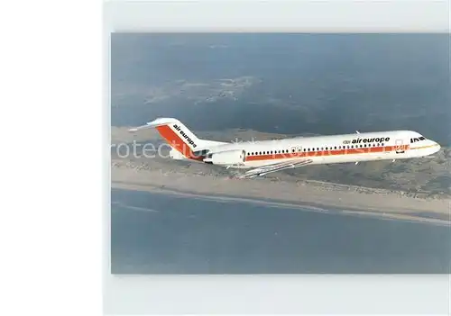 Flugzeuge Zivil Air Europe Fokker 100 Kat. Airplanes Avions