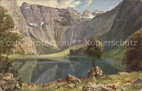 Hoffmann Heinrich Koenigssee Obersee Kaunerwand Roethswand Teufelshoerner Kat. Kuenstlerkarte