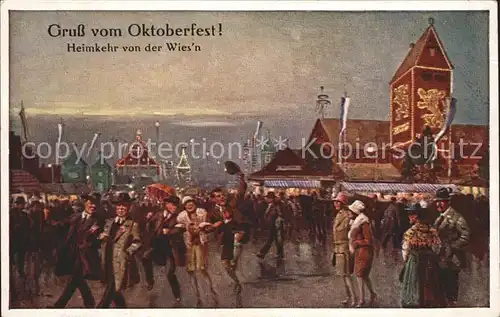 Oktoberfest Muenchen Heimkehr von der Wies n  Kat. Feiern und Feste