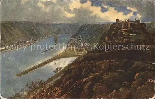 Hoffmann Heinrich Ruine Rheinfels St. Goar St. Goarshausen Kat. Kuenstlerkarte