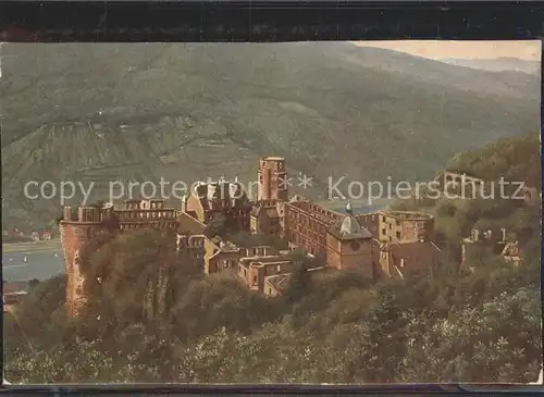 Hoffmann Heinrich Heidelberg Schloss  Kat. Kuenstlerkarte