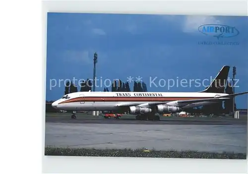 Flugzeuge Zivil Trans Continental McDonnell Douglas DC 8  Kat. Airplanes Avions