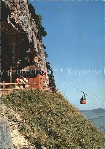 Seilbahn Wildkirchli Trachtenkinder  Kat. Bahnen