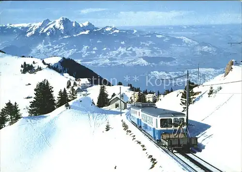 Zahnradbahn Arth Rigi Bahn Rigi Kulm Vierwaldstaettersee Pilatus Kat. Bergbahn