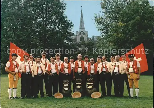 Musikanten Jodelklub Herisau Saege Fahnen Trycheln  Kat. Musik