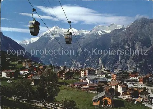 Seilbahn Graechen Hannigalp Weisshorn Bishorn Barrhoerner  Kat. Bahnen