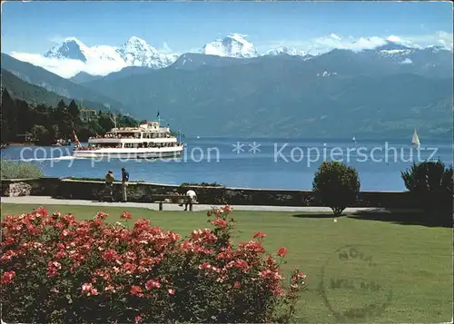 Motorschiffe Thun Schadaupark Eiger Moench Jungfrau Kat. Schiffe