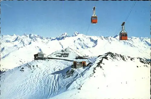 Seilbahn Weissfluhgipfel Davos Parsenn Silvrettagruppe Kat. Bahnen