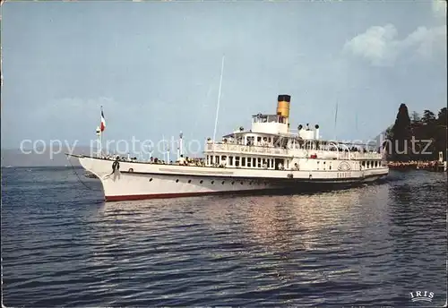 Dampfer Seitenrad Savoie Lac Leman  Kat. Schiffe