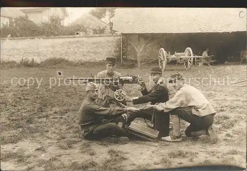 Militaria Frankreich maschinengewehr gruppenfoto / Militaria /