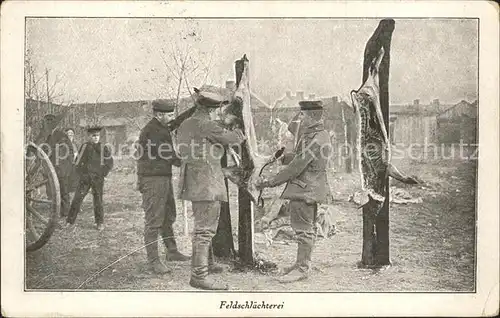 Militaria Feldkueche Feldschlaechterei Weltkrieg 1 / Militaria /