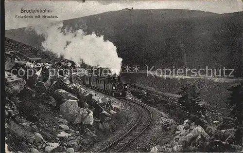 Brockenbahn Eckerloch Brocken Kat. Bergbahn