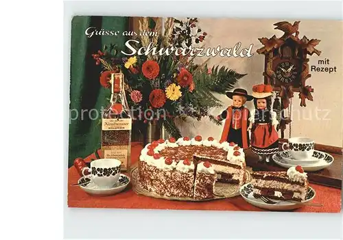 Schwarzwald Rezept Schwarzwaelder Kirschtorte Kuckucksuhr  Kat. Regionales