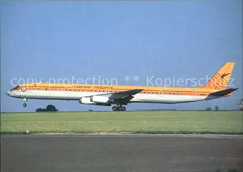 Flugzeuge zivil Surinam Airways DC 8 63  Kat. Airplanes Avions