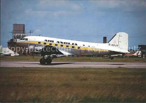 Flugzeuge zivil Air Anglia Dougla C 47A G AGJV Kat. Airplanes Avions