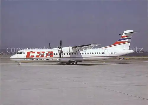 Flugzeuge zivil CSA ATR72 202 OK XFC c n 299 Zuerich Kat. Airplanes Avions