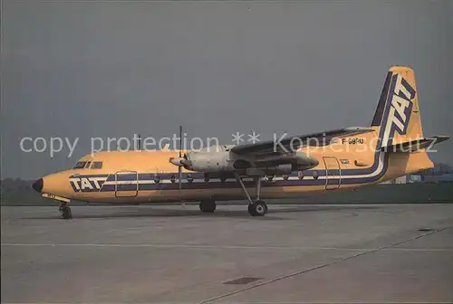 Flugzeuge Zivil TAT Fokker F27 F GBRU Kat. Airplanes Avions