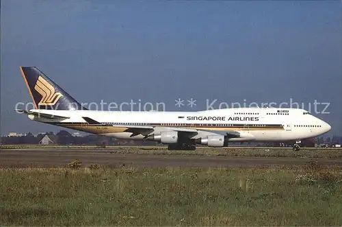 Flugzeuge Zivil Singapore Airlines Boeing 747 412 9V SMK Kat. Airplanes Avions