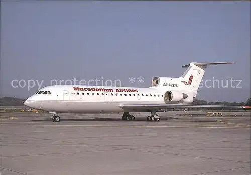 Flugzeuge Zivil Macedonian Airlines Yakovlev 42 RA 42326  Kat. Airplanes Avions