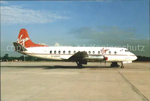 Flugzeuge Zivil Virgin Visount 806 G AOYP C N 265 Kat. Airplanes Avions