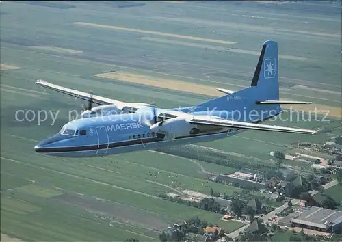 Flugzeuge Zivil Maersk Air Fokker 50 OY MMG  Kat. Airplanes Avions