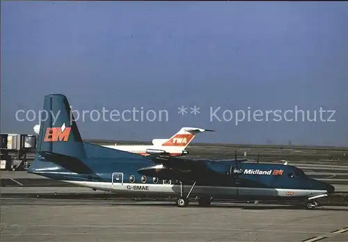 Flugzeuge Zivil British Midland Fokker F 27 G BMAE  Kat. Airplanes Avions