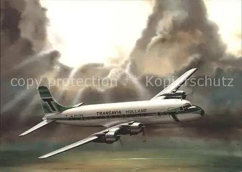 Flugzeuge Zivil Transavia Holland Douglas DC 6B PH TRC Kat. Airplanes Avions