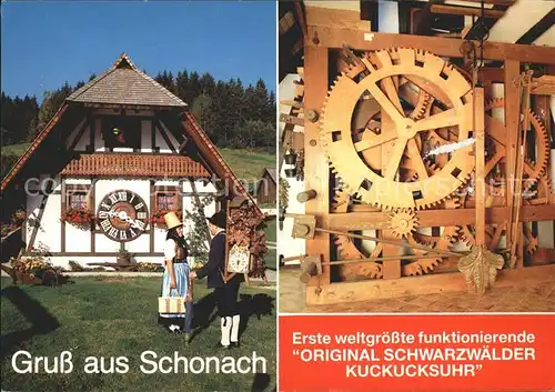 Uhren Original Schwarzwaelder Kuckucksuhr Schonach  Kat. Technik